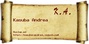 Kasuba Andrea névjegykártya