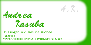 andrea kasuba business card